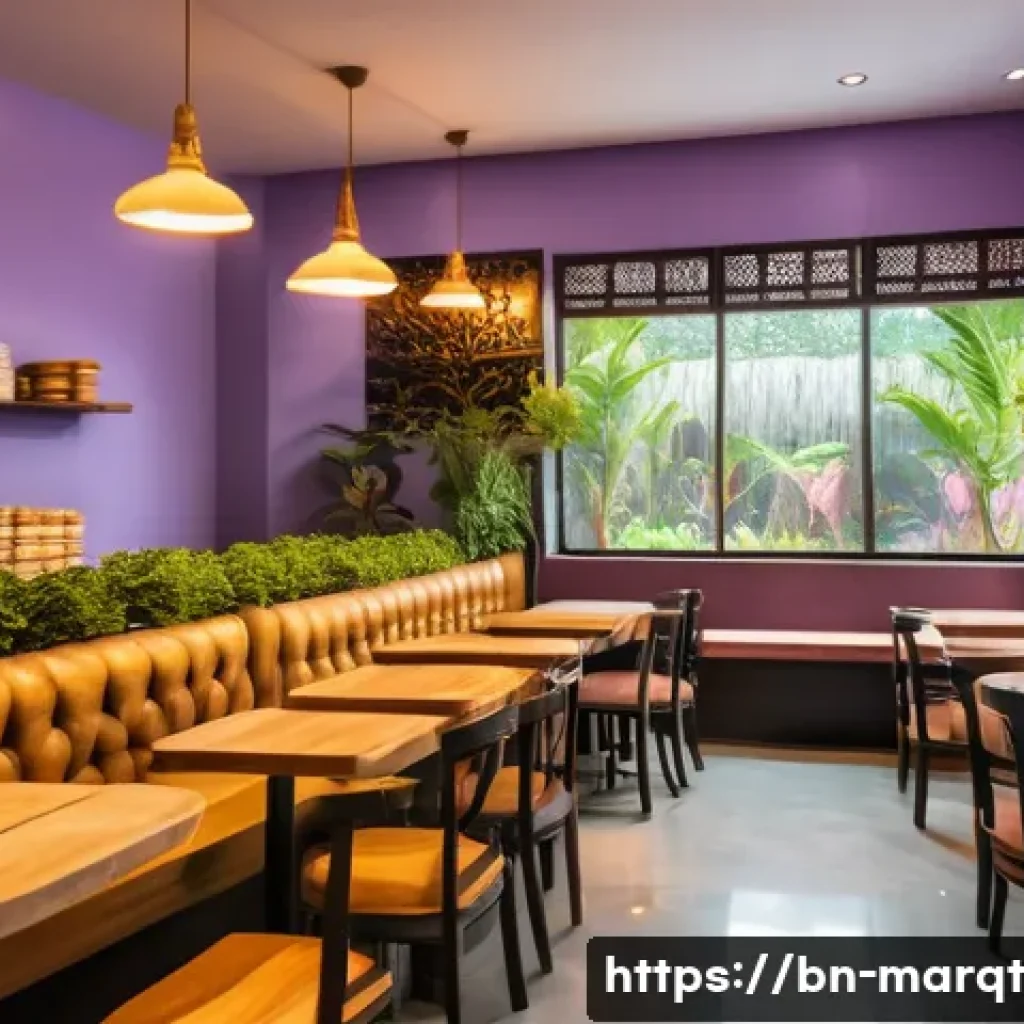 향기 마케팅 캠페인 실행 체크리스트 - A cozy and inviting cafe interior in Bangladesh with warm lighting, featuring subtle lavender and va...