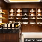 Home 22 향기 마케팅과 브랜드 충성도 향상 방법 - A serene boutique interior infused with subtle rose and sandalwood scents, showcasing elegant shelve...